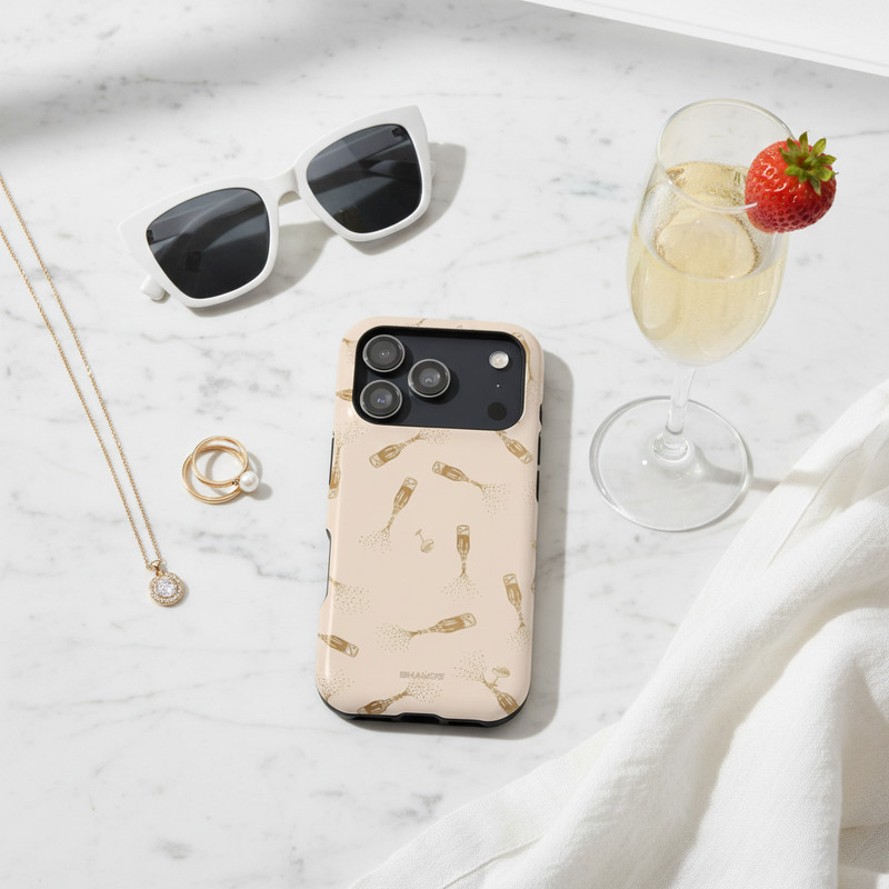 Champagne Bubbles Impact-Resistant Phone Case | MagSafe gallery