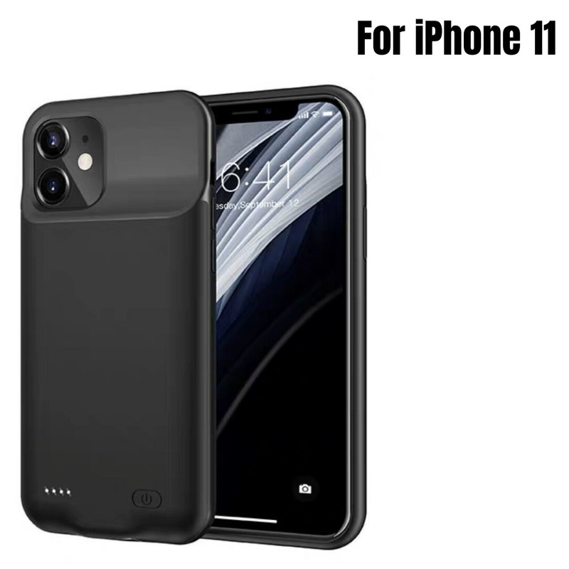 Portable Power Bank Pack Battery Charger Case Cover For iPhone 11 12 14 15 16 17