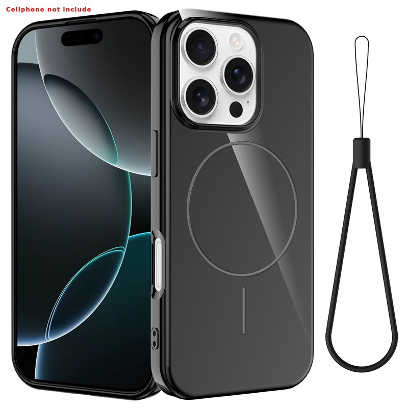 Futuristic Glossy Magnetic Case Smooth Touch Luxury Style for iPhone 16 Pro