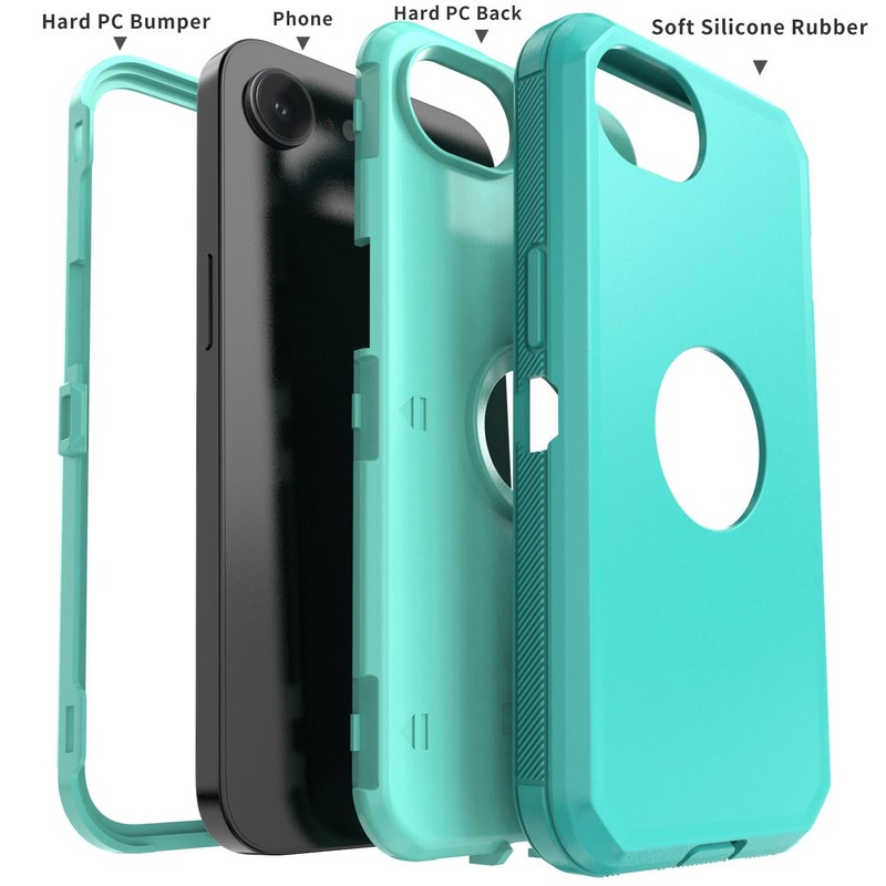 For iPhone 17e 17 Pro Max Air Case, Heavy Duty Rugged 3-Layer Cover / Belt Clip gallery