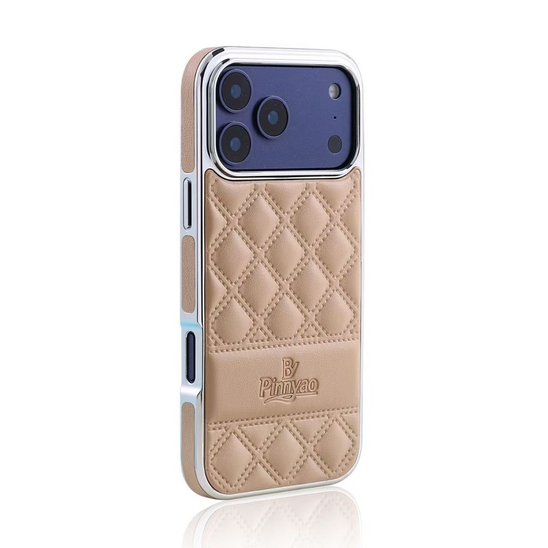 New leather-covered embossed iPhone 15/16/17 Promax case for shockproof gallery