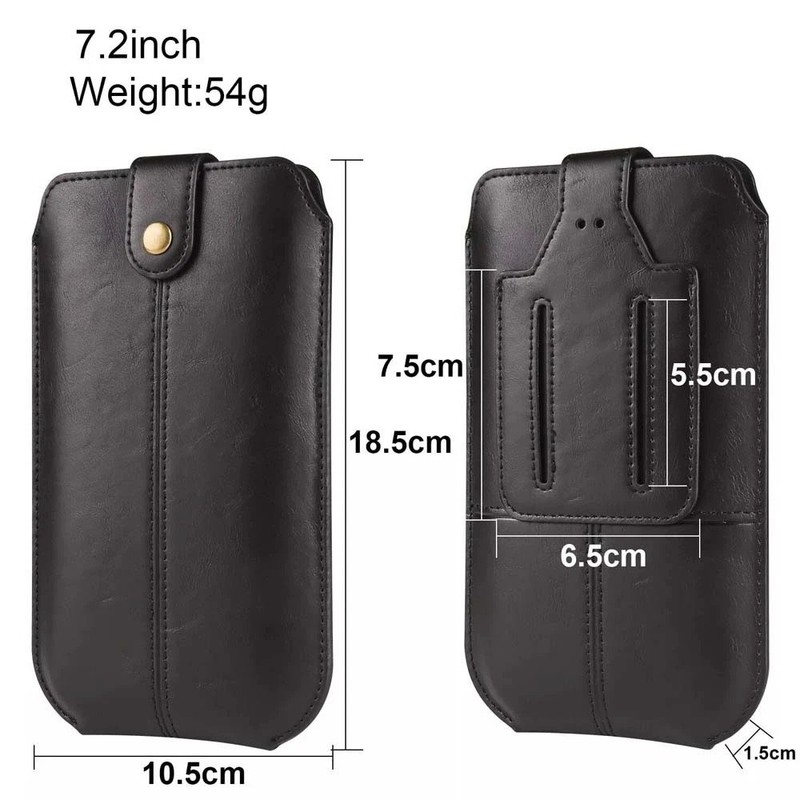 Universal Phone Belt Loop Hook Cover Pouch Bag Leather Case Mobile Phone Holster gallery