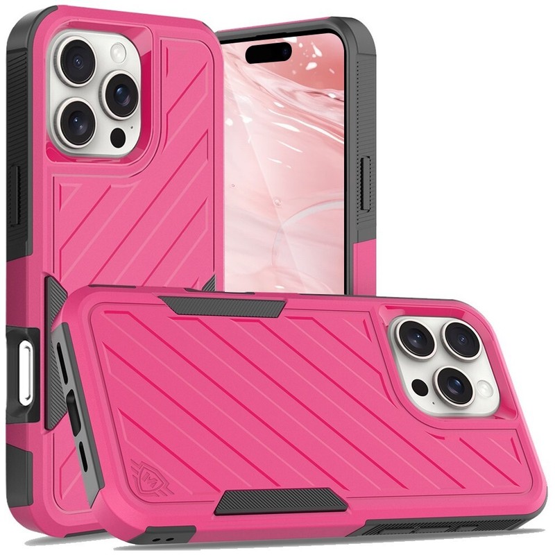 For iPhone 16 Pro Max Plus Case Noble Lined Shockproof Dual Layer Hybrid Cover