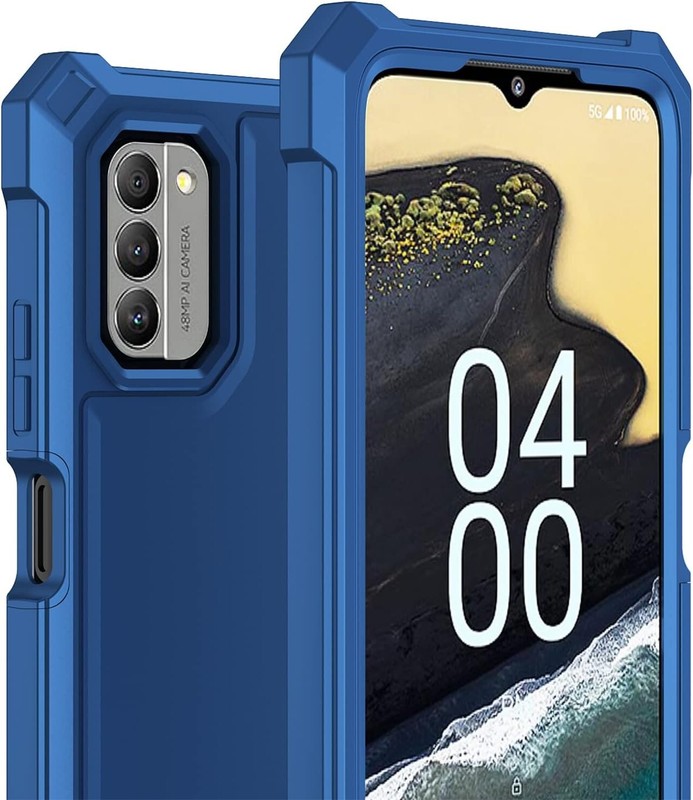 Nokia G400 5G / Nokia Style+ Hard Rubber Edge Protection Hybrid Armor Case BLUE