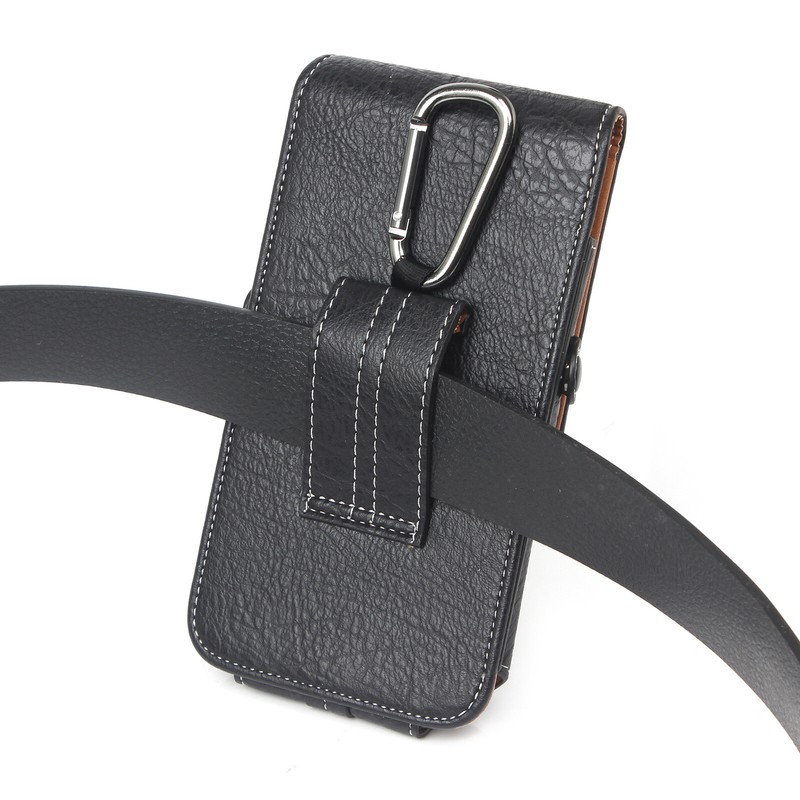 Men's Cell Phone Holster Waist Bag Belt Loop Wallet Case Card Slot PU Leather gallery