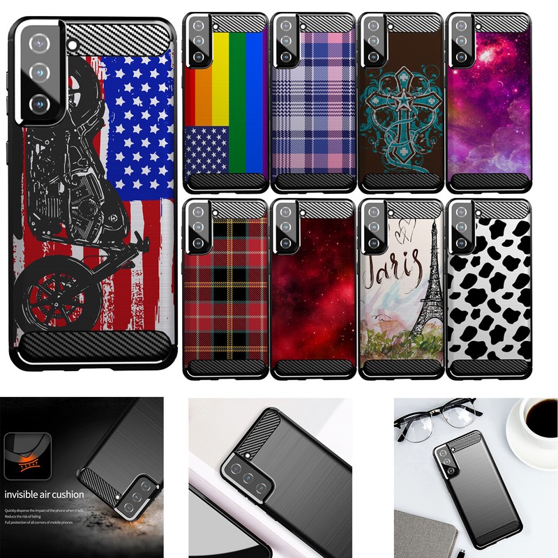 For [Samsung S21/ S21 5G][Flex TPU Fiber SET12] Slim Shock Combat Case