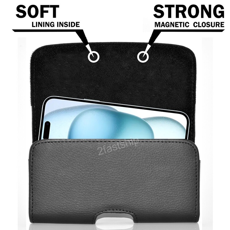For iPhone 14 14 Plus 14 Pro 14 Pro Max Leather Case Belt Clip Holster Pouch gallery