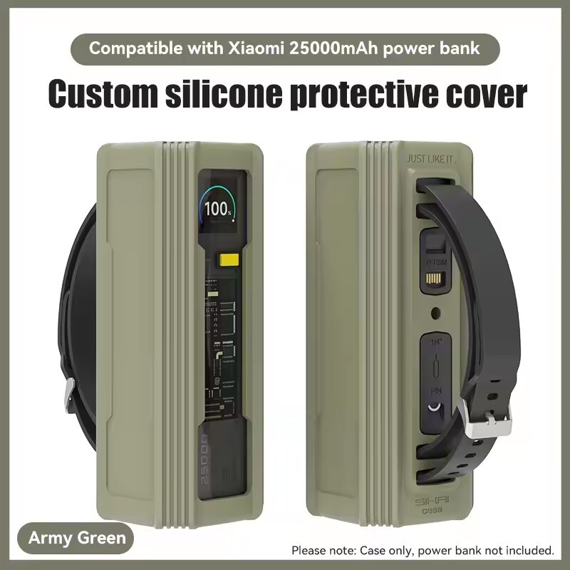 Soft Silicone Protective Cover for Xiaomi 25000mAh 212W Power Bank Portable Cace