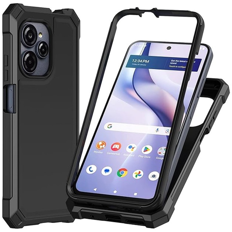 For BLU View Speed Ultra 5G Case 2 Layer Protection Corners TPU Bumper Cover