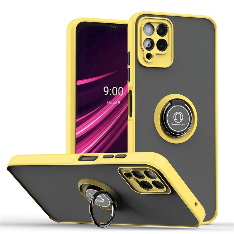 For T-Mobile Revvl 6X 6 Pro 5G Case Slim Matte Hard Back Ring Stand Phone Cover gallery
