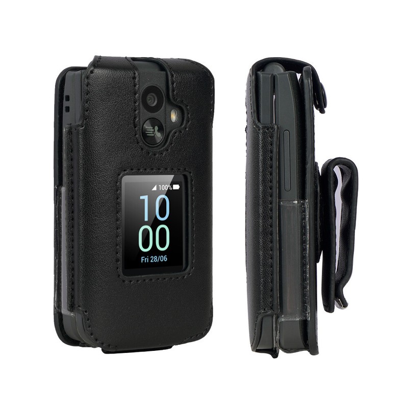 Geniune Leather Case for TCL Flip 3 T435 2024 (Tracfone Spectrum Verizon)