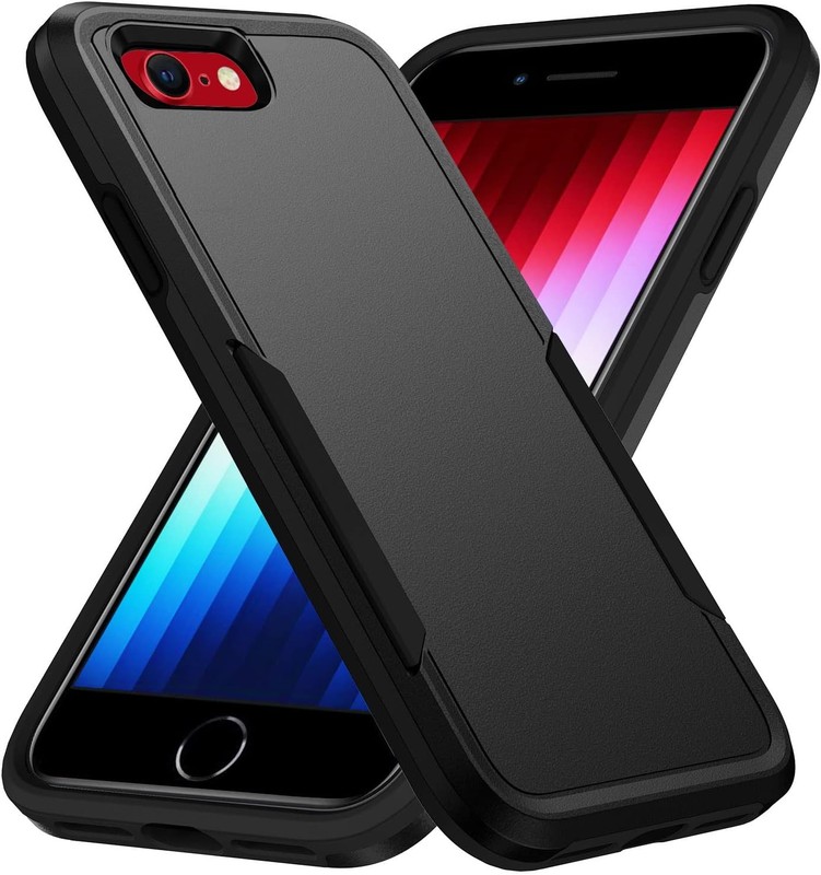 Compatible with iPhone SE 2020/2022 Case, for 7/8 Heavy Black
