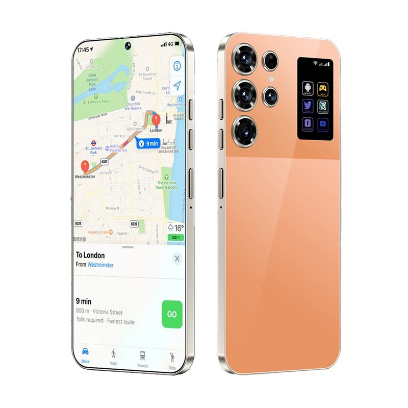 6.8″ Global 5G Smartphone Android 14 Unlcoked Mobile Cellphone 4GB+64GB Orange