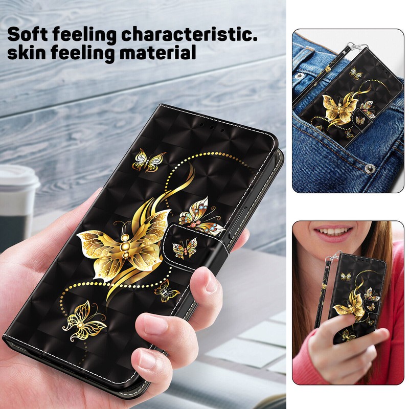 Wolf Dog Flower Cat Wallet Phone Case Motorola G60 G53 G42 G71 G20 G22 G Stylus