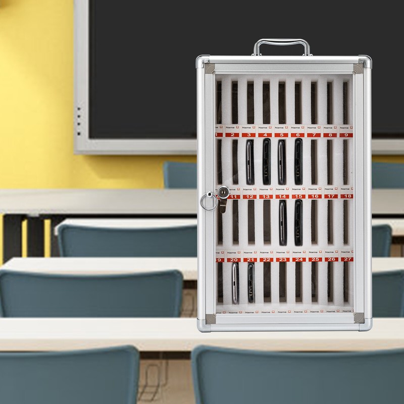 36 Slots Cell Phone Storage Station Locker Cell Phones Cabinet Box Lockable Keys