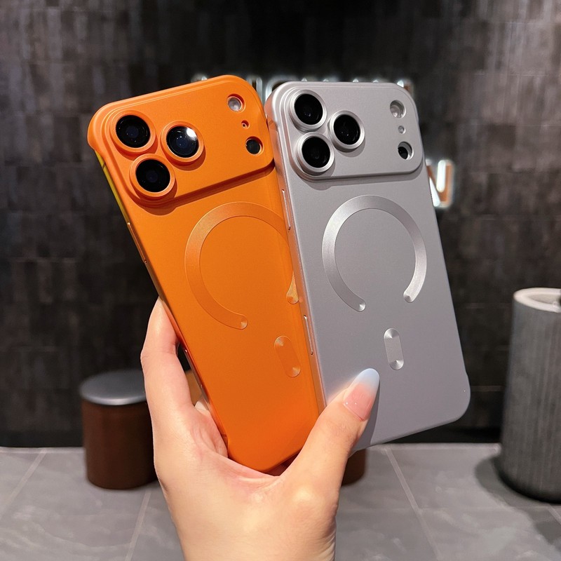 For iPhone 15 Pro Max 14 Plus 13 12 11 Magnetic Frameless Matte Hard Phone Case gallery