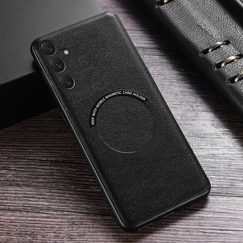 For Samsung Galaxy A15 A05 A25 A35 Ultra Slim PU Leather Magnetic Case Mag Safe