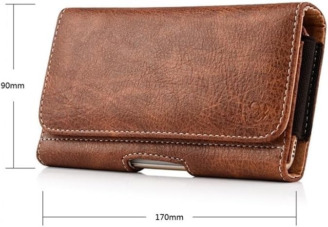 For Samsung s25 Ultra, 24 Ultra, 23 Ultra, 22 Ultra. Brown Leather Waist Pouch gallery