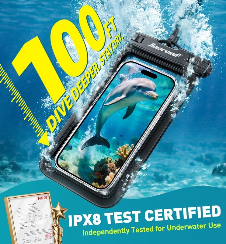 Waterproof Phone Pouch, Universal Case Compatible for iPhone 17 16 15 14 13 P... gallery