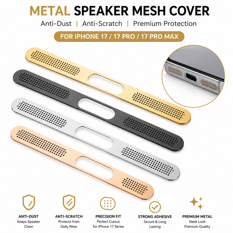 iPhone 17/Pro/Max Speaker Mesh Dust Proof Anti-Scratch Adhesive Cover gallery