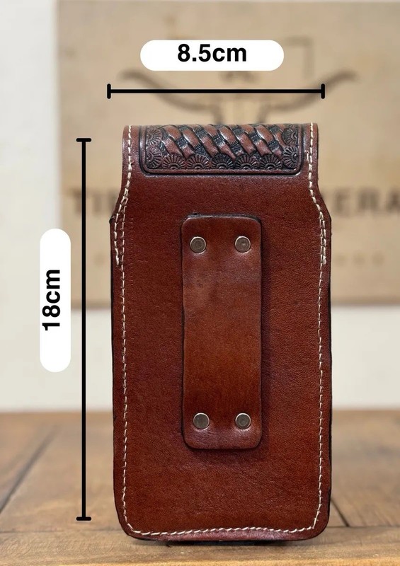 Real Leather Vaquero Rooster Phone Case Pouch Belt Holster Handmade In Mexico gallery