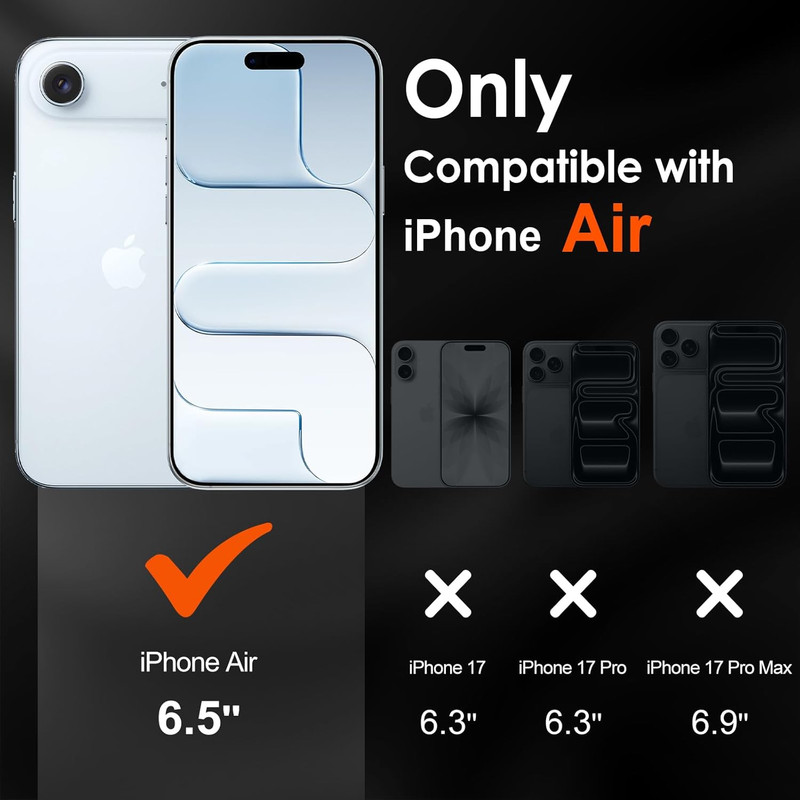 3-In-1 Clear Case Designed for Iphone Air 6.5" / Iphone 17 Air 6.5'' 2025 with 2 gallery