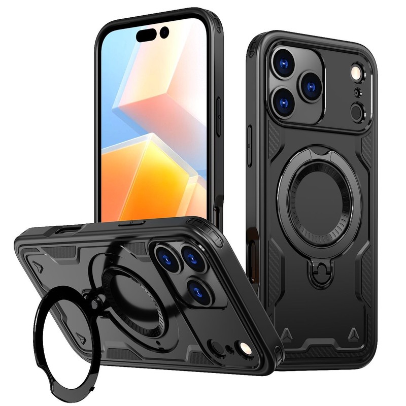 360-degree Rotating Magnetic Versatile Stand Black Compatible iPhone 17 PRO MAX