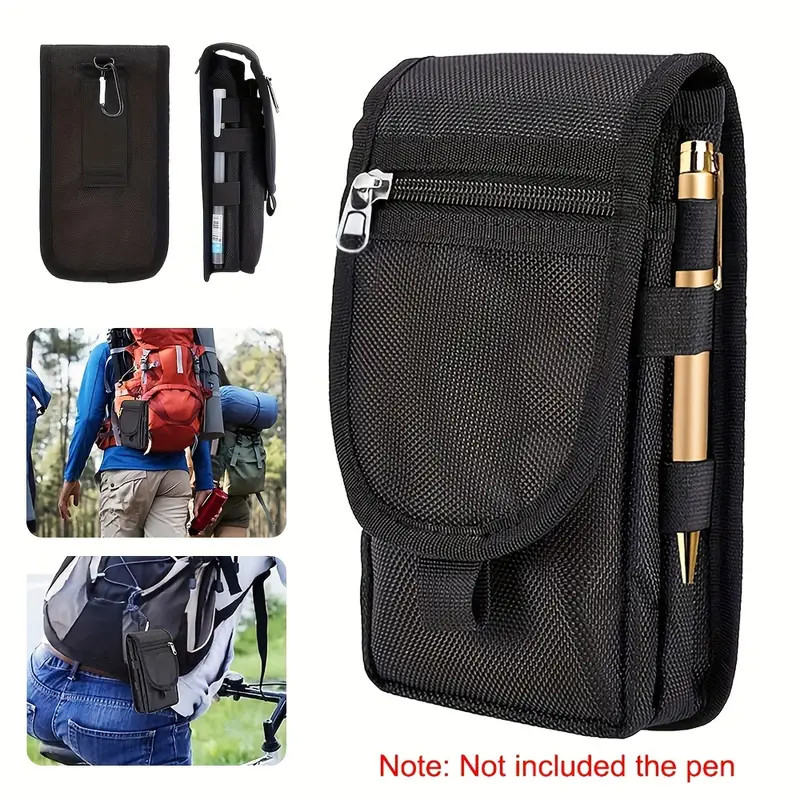 2pcs Dual Phone Holster, Large Smartphone Pouch, Belt Cell Phone Holder for Work gallery