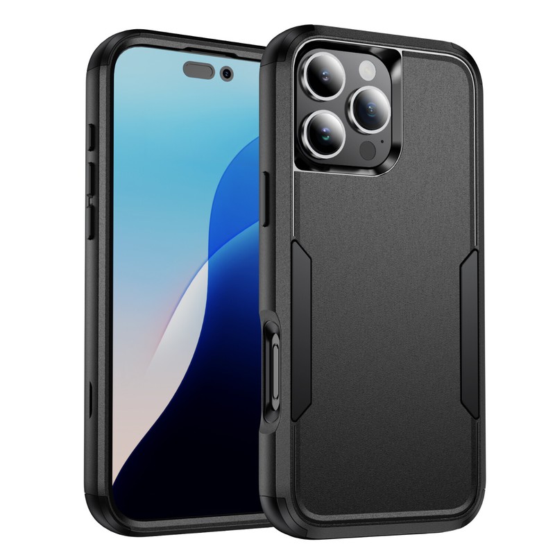 For iPhone 16 Pro Max 15 14 13 12 11 Shockproof Rubber Case Hybrid PC Hard Cover