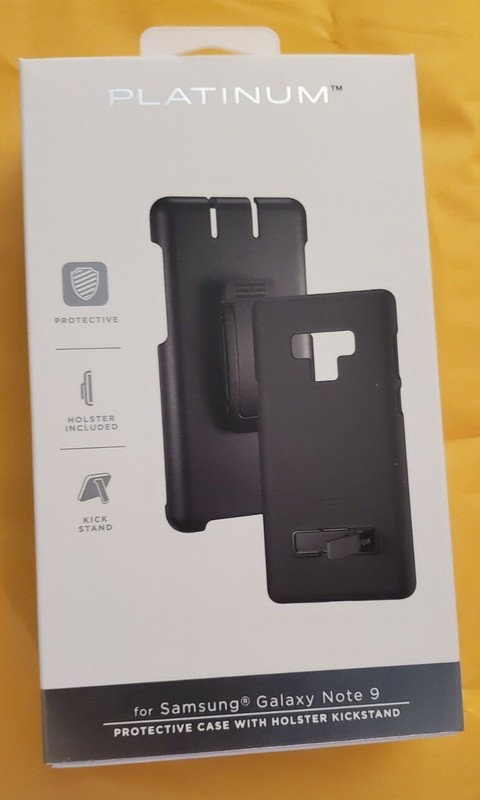 Platinum Samsung Galaxy Note 9 Case with Holster Kickstand – Black PT-MSGN9HKB