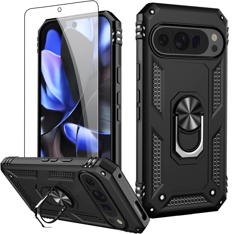 For Google Pixel 10/10 Pro XL Case Phone Cover Shockproof Armor +Tempered Glass