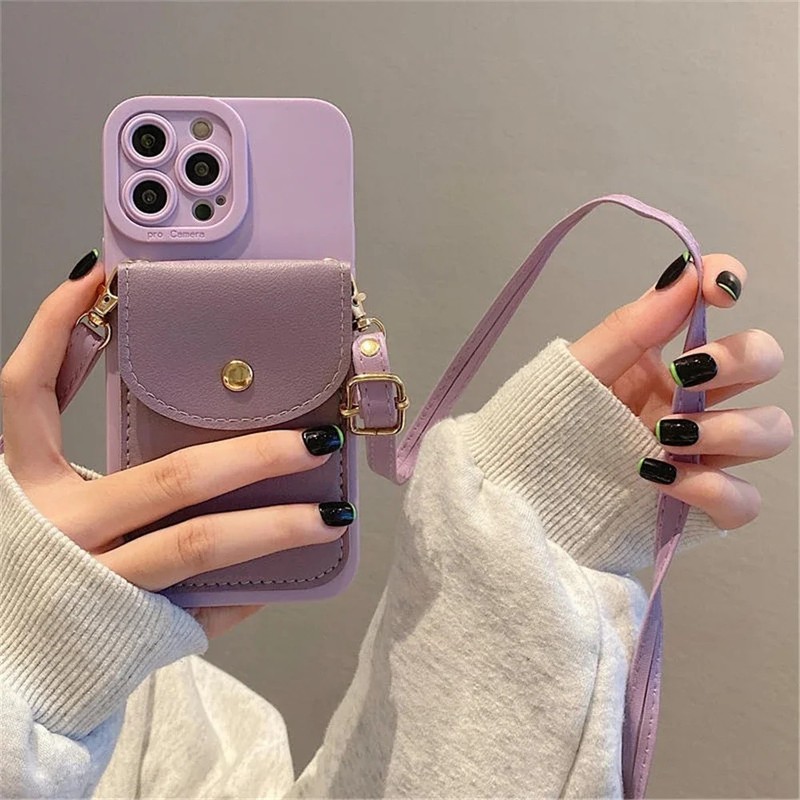 For iPhone 16 15 14 Plus 13 12 11 Pro Max X 8 7 SE Wallet Leather Crossbody Case gallery