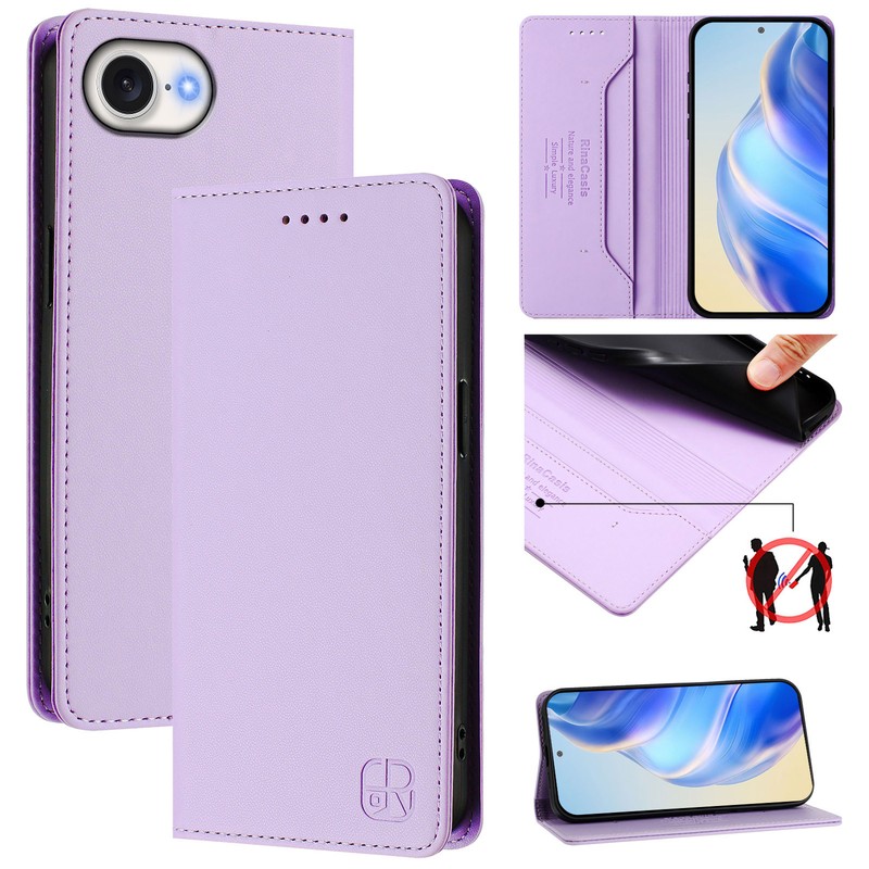 For iPhone 16 Pro Max 16e 15 Plus 14 13 12 11 Leather Magnetic Flip Wallet Case