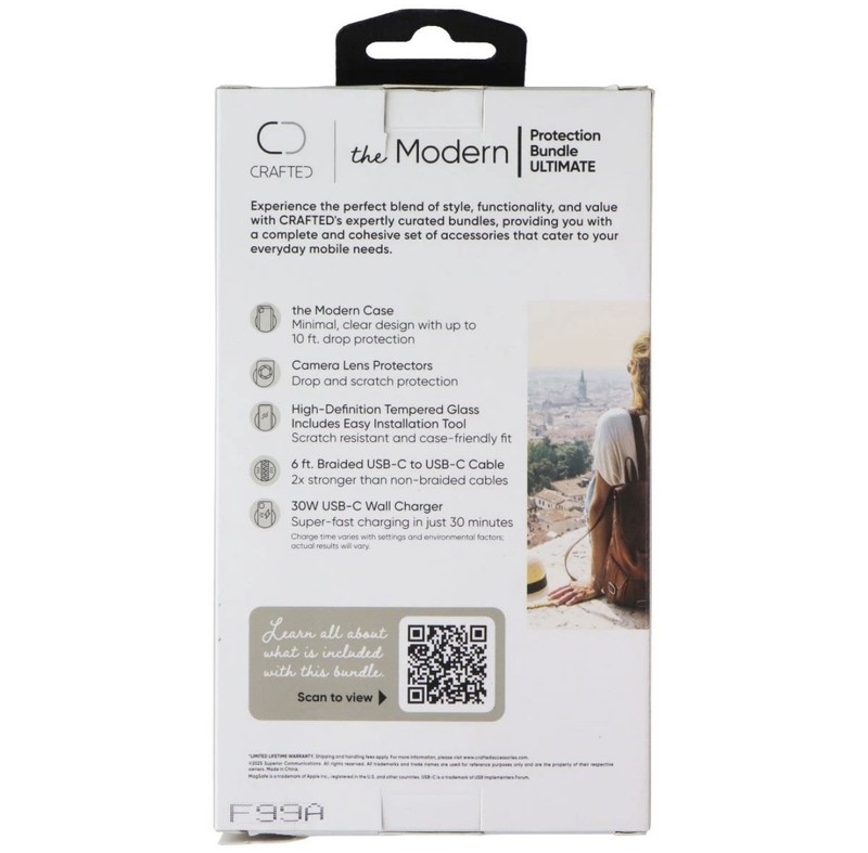 Crafted Modern Protection Bundle for Apple iPhone 17 Pro Max - Clear gallery