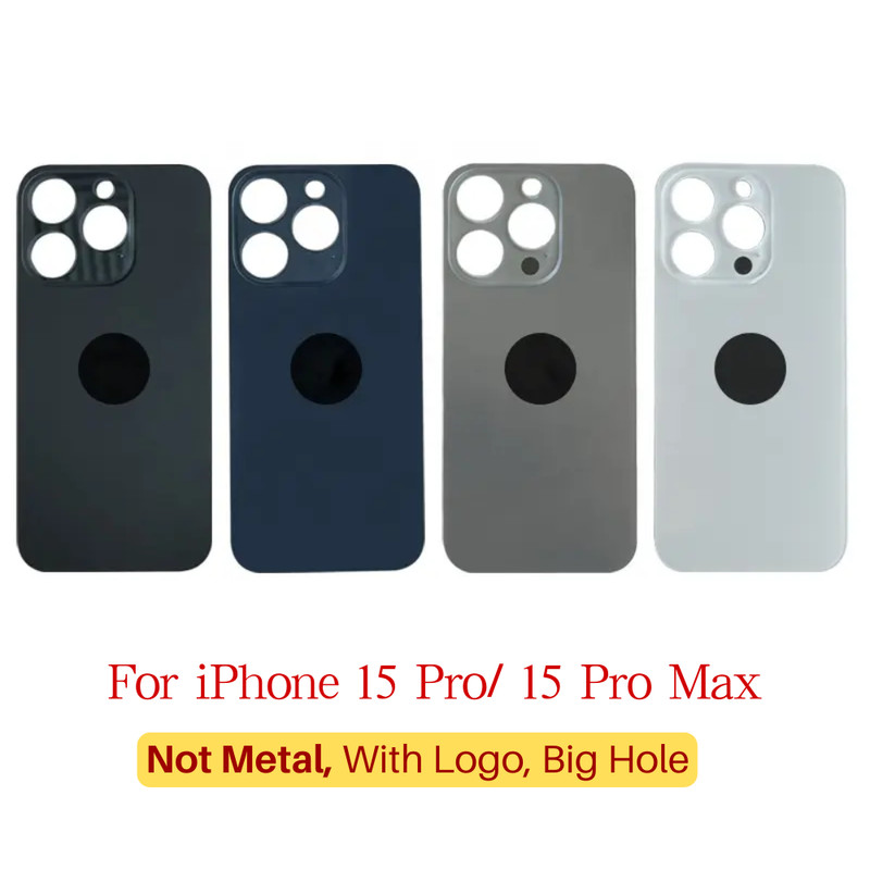 Back Glass Replacement Big Hole For iPhone SE XR X XS 11 12 13 14 15 Pro Max Lot gallery