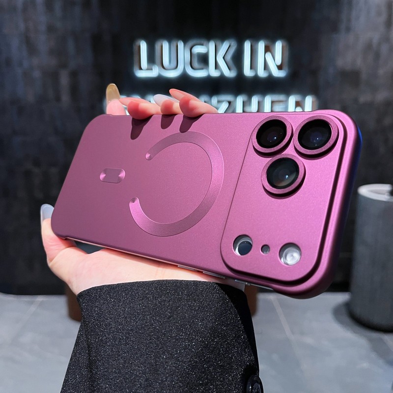 For iPhone 15 Pro Max 14 Plus 13 12 11 Magnetic Frameless Matte Hard Phone Case gallery