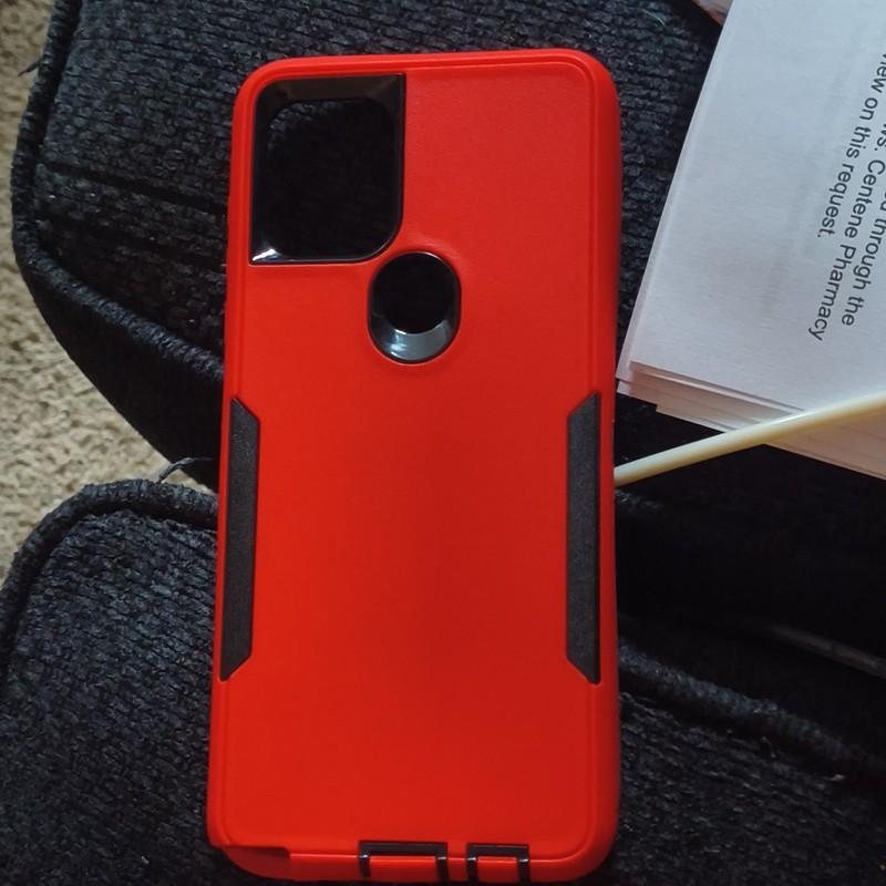 Rugged Shockproof Red Black Fitted Cell Phone Case Plastic Hard Cover