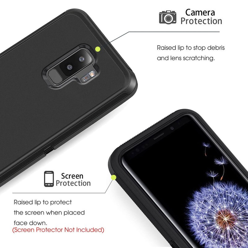 For Samsung Galaxy S9/S9+ Case Heavy Duty Hybrid Rugged Cover + Screen Protector gallery