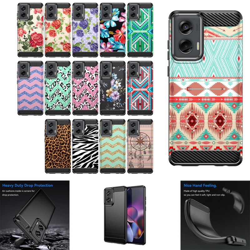 For [Moto G Stylus 5G (2024)][Flex TPU Fiber SET2] Slim Matte Grip Case