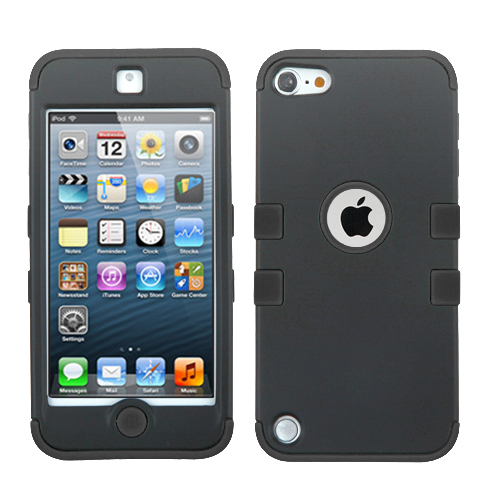 For iPod Touch 5th 6th 7th Gen - HYBRID HIGH IMPACT RUGGED ARMOR SKIN CASE BLACK gallery