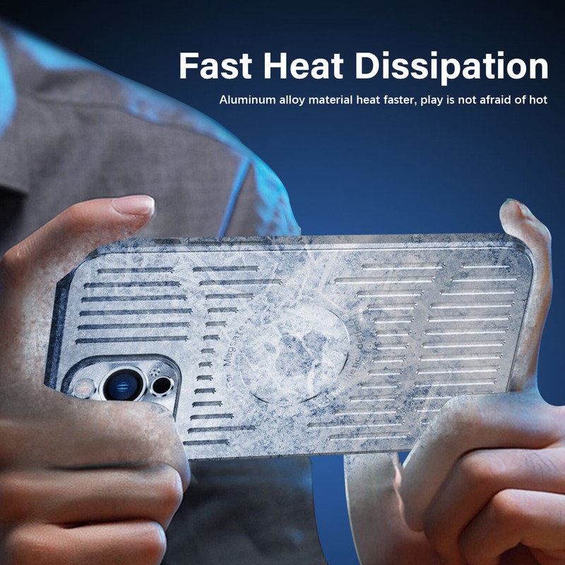 Shockproof Metal Case For iPhone 16 15 Pro Max 14 13 12 MagSafe Heat Dissipation gallery