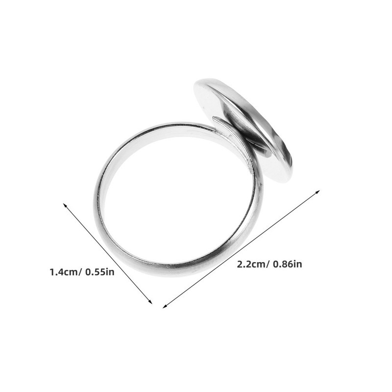 20pcs Blank Rings: Adjustable Flat 14mm Base Blank Findings - gallery