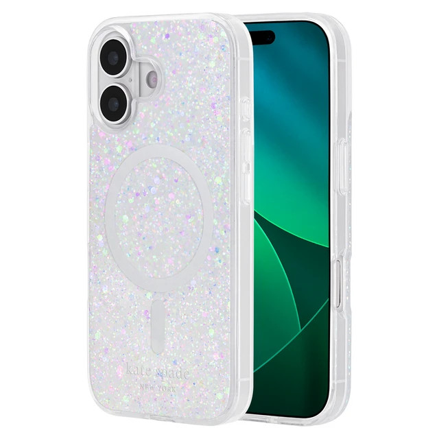 Authentic Kate Spade iPhone 17 Magsafe Phone Case – Chunky Glitter NEW