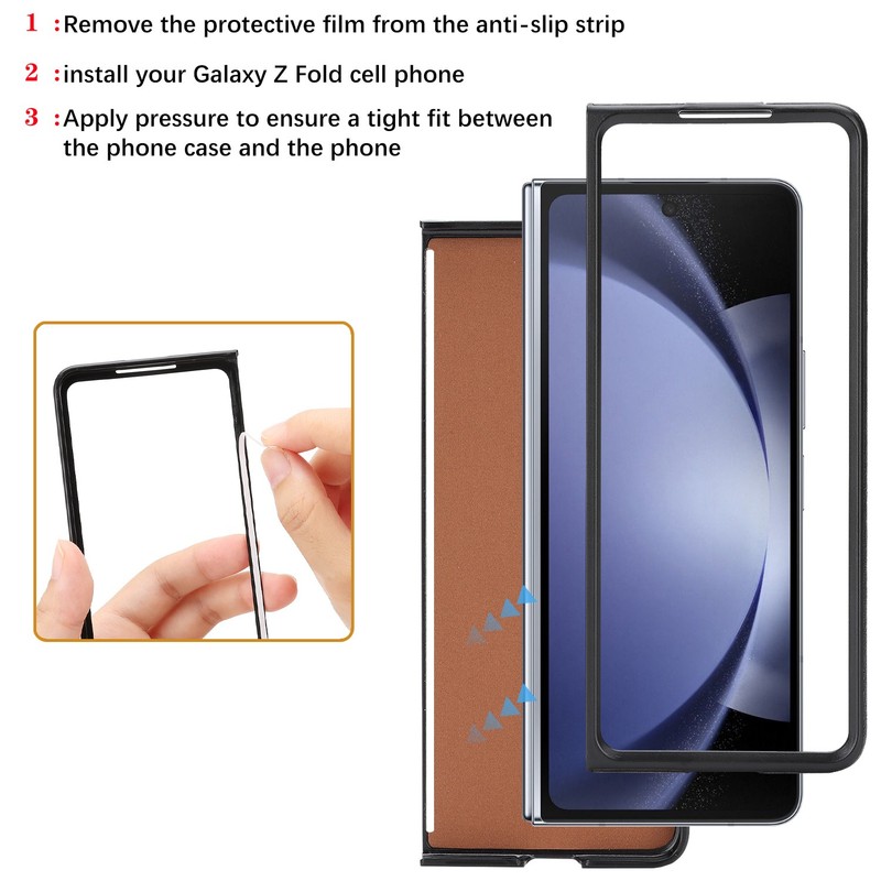 Magnetic Leather Wallet Case with Card Slots For Samsung Galaxy Z Fold 7 6 5 4 3 gallery