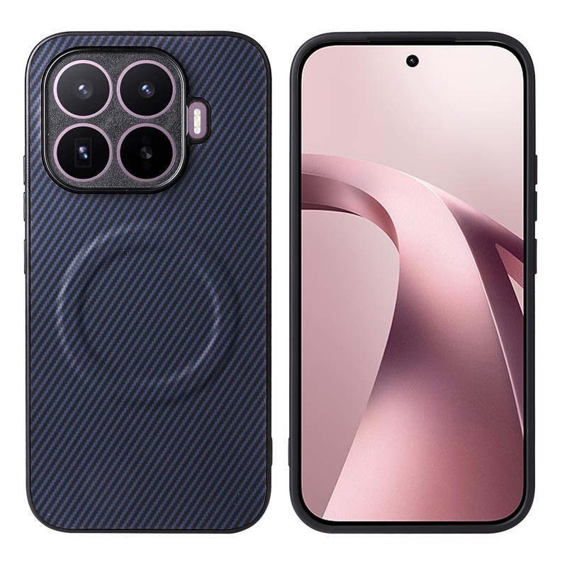 For XiaoMi 17T, Hybrid Armor Carbon Fiber Pattern Case Wireless Charge Back