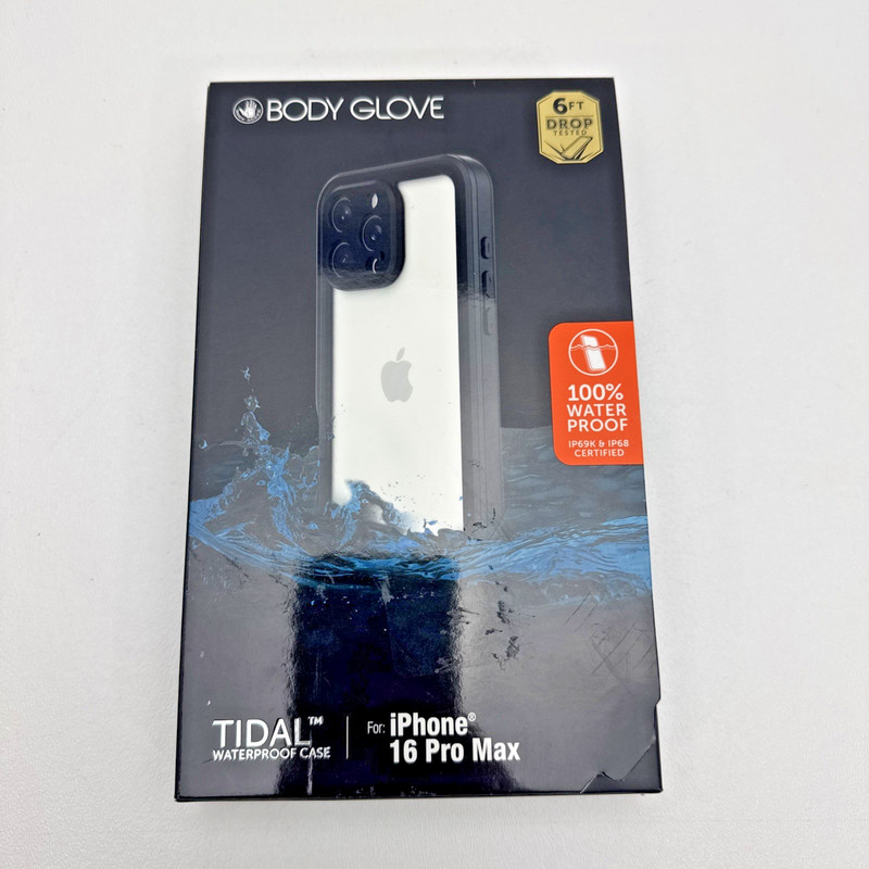 Body Glove Tidal Waterproof Case For iPhone 16 Pro Max Black/Open box