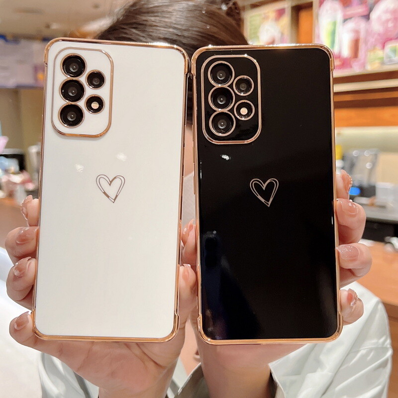 Case For Samsung S25 S24 FE S21 S22 S23 Ultra Girly Heart Plating Silicone Cover gallery
