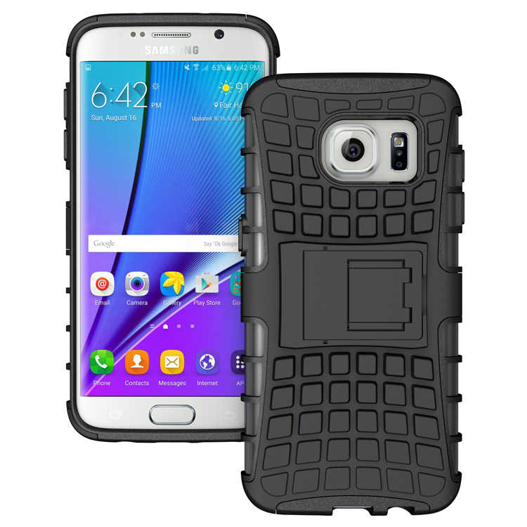 Heavy-Duty Hybrid Hard Case Protection Cover Armor Stand For Samsung Galaxy S7