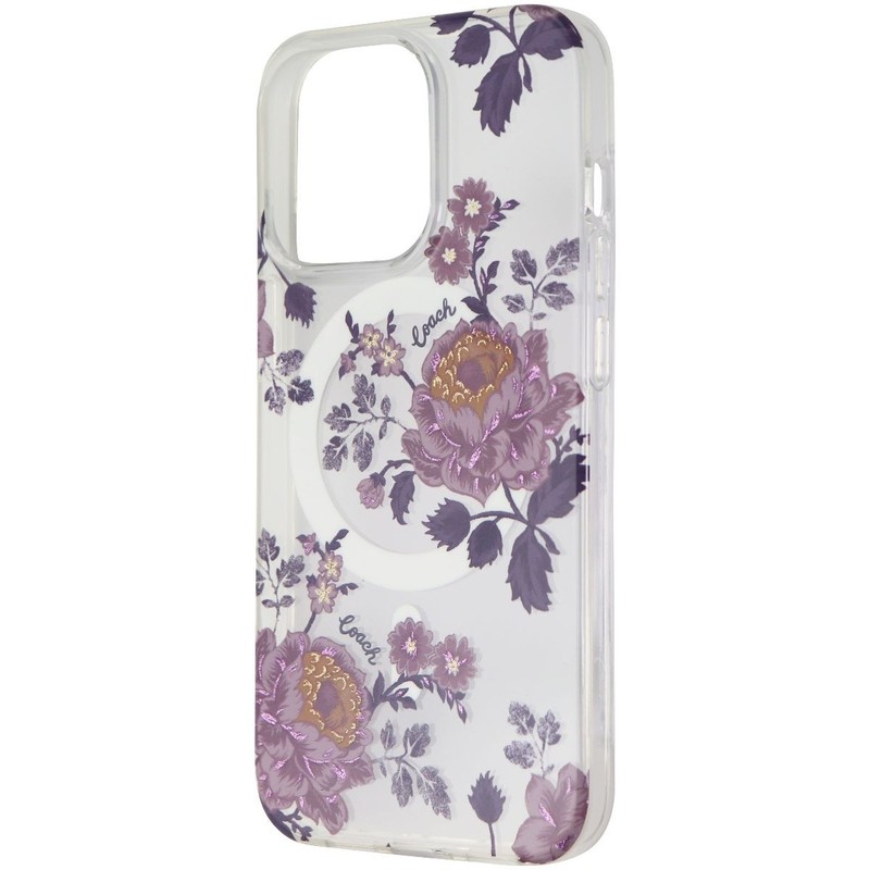 Coach Protective Case for MagSafe for iPhone 13 Pro – Moody Floral Purple/Clear