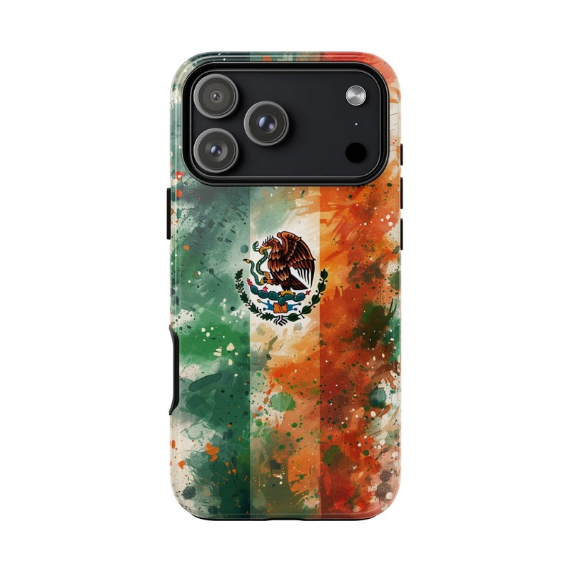 Abstract Rustic Mexico Flag | Tough Phone Case | iPhone, Galaxy, Pixel